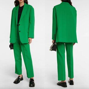 $345 The Frankie Shop Green Bea Oversized Blazer Jacket size Small